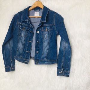 1989 PLACE; Denim jacket size: Large 10/12